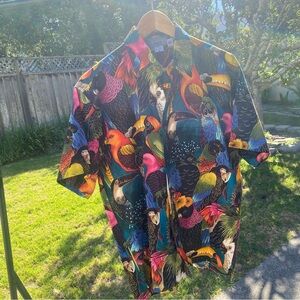 High Seas Trading Co Men's Black S 90's Hawaiian Shirt